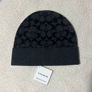 Coach Black Beanie